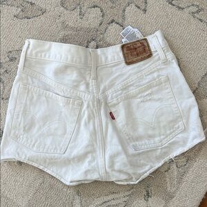 Levi's Women's White Denim Cutoff Shorts